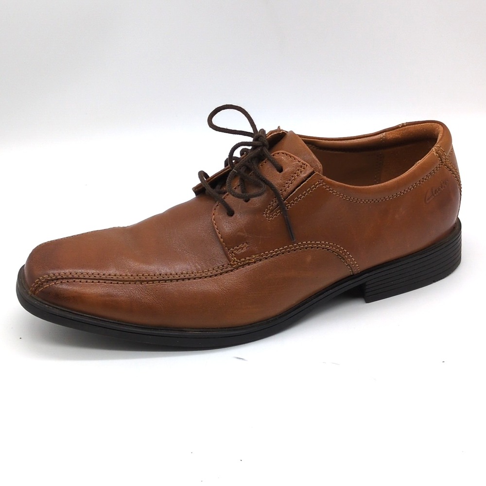 Clarks Collection Shoes Mens Brown 8.5 Leather Oxfords Lace Up Ultimate Comfort